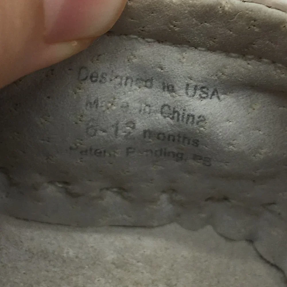 pediped moccasins leather baby shoes Size 6-12 months blue white